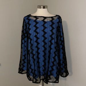 Bob Mackie Top Size Large Lace